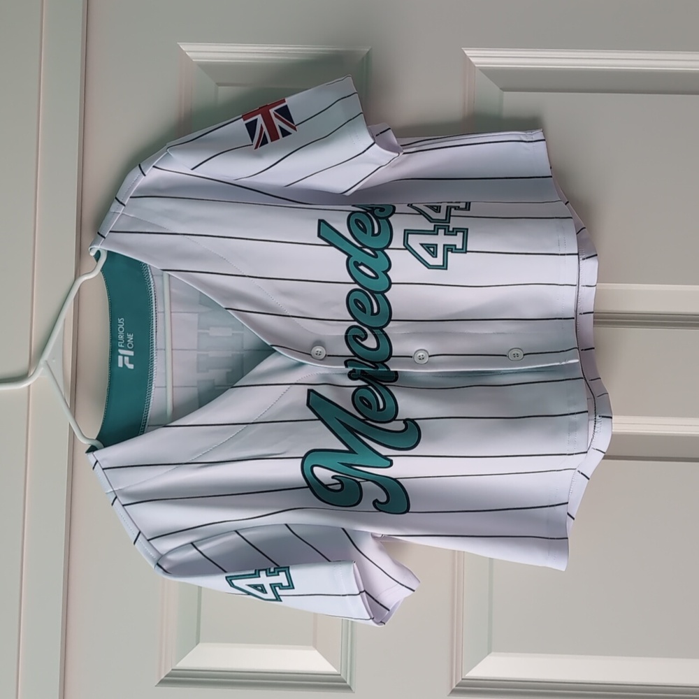 F1 Lewis Hamilton Mercedes cropped jersey